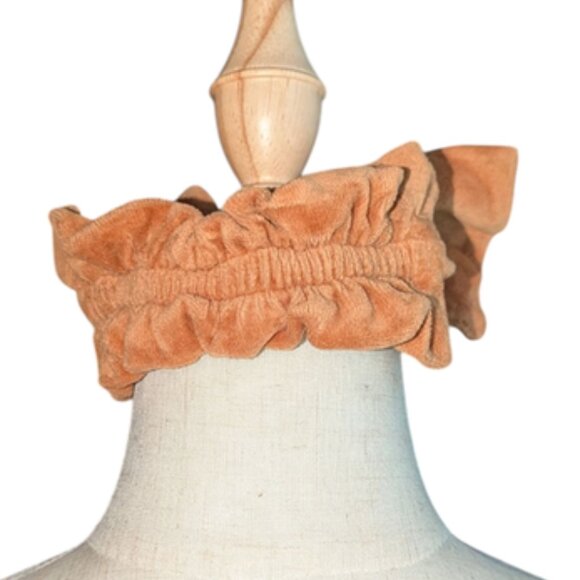 NEW Kate Quinn Organics Cotton Velour Velvet Headband Bow Elastic Hairband 0-6 M - Picture 3 of 3